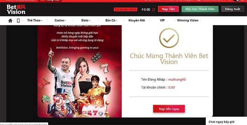 Vn6 sẽ tặng 88000 cho các thành viên thực hiện lần nạp tiền đầu tiên - Vn6